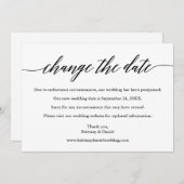 Die moderne Kalligrafie verändert das Datum der ne Save The Date (Vorne/Hinten)