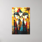 Die moderne kubistische Vision der drei Graces Leinwanddruck (Vorderseite)