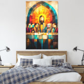 Die moderne kubistische Vision des letzten Abendma Leinwanddruck (Insitu (Schlafzimmer))
