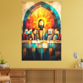 Die moderne kubistische Vision des letzten Abendma Leinwanddruck (Insitu (Wohnzimmer))