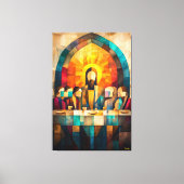 Die moderne kubistische Vision des letzten Abendma Leinwanddruck (Vorderseite)