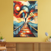 Die moderne kubistische Vision des Schreins Leinwanddruck (Insitu (Wohnzimmer))