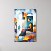 Die moderne kubistische Vision des Zeitalters der  Leinwanddruck (Vorderseite)