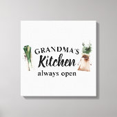 Die moderne Küche von Oma ist immer ein bestes Ges Leinwanddruck (Vorderseite)