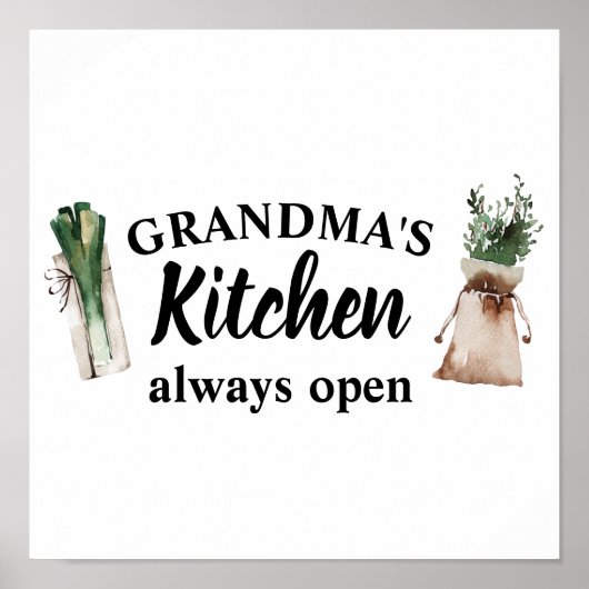 Die moderne Küche von Oma ist immer ein bestes Ges Poster (Vorne)