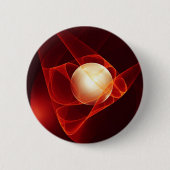 Die moderne Kunst des Abstrakten Roten Fraktals sc Button (Vorderseite)