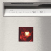 Die moderne Kunst des Abstrakten Roten Fraktals sc Magnet (In Situ (Geschirrspüler))
