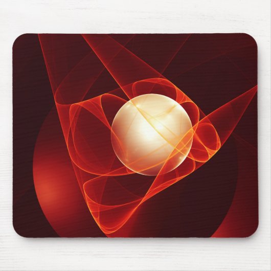Die moderne Kunst des Abstrakten Roten Fraktals sc Mousepad (Vorne)