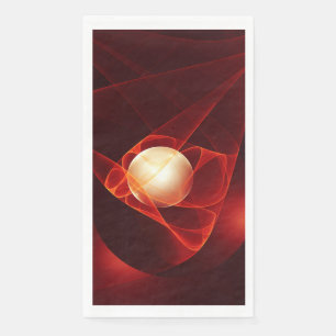 Die moderne Kunst des Abstrakten Roten Fraktals sc Serviette