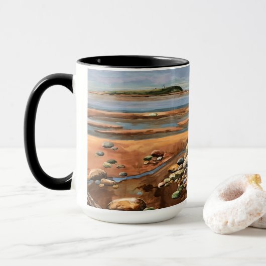 Die moderne Kunst verdrängt handgemalte Kunst Tasse (Mit Donut)