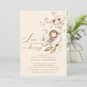 Die moderne Liebe bricht Brautparty Einladung (Stehend Vorderseite)