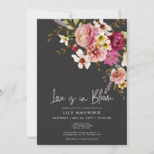 Die moderne Liebe ist im blutschwarzen Brautparty Einladung (Vorderseite)