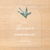 Die moderne Lily des Brautparty Bouquet im Tal Acryleinladungen (Vorderseite)