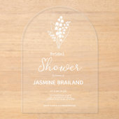 Die moderne Lily des Brautparty Bouquet im Tal Acryleinladungen (Vorderseite)