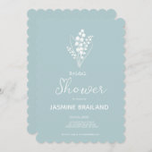 Die moderne Lily des Brautparty Bouquet im Tal Einladung (Vorne/Hinten)