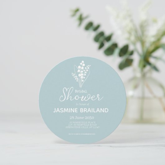 Die moderne Lily des Brautparty Bouquet im Tal Save The Date (Stehend Vorderseite)