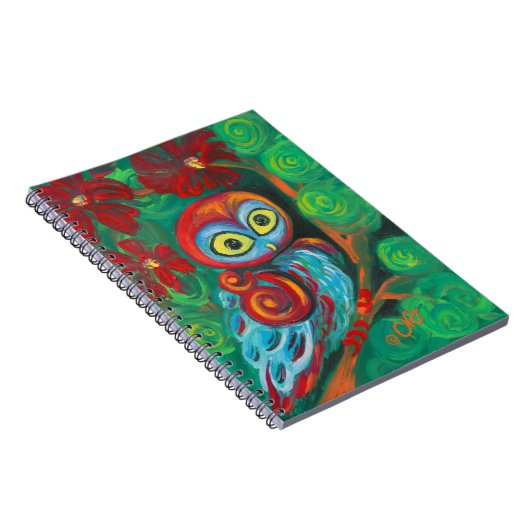 Die moderne Malerei-Eule Notizblock (Rechte Seite)