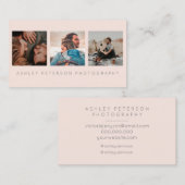 Die moderne minimale Fotografie der Hochzeit 3 Visitenkarte (Vorne/Hinten)