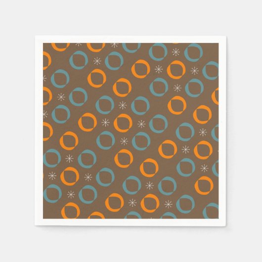 Die moderne Mitte des Jahrhunderts, Ovale, hat Serviette (Vorderseite)