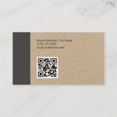 Die moderne mutige Art stehen heraus Visitenkarte (Rückseite)