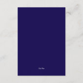 Die moderne Navy & White Wedding Details Card Begleitkarte (Rückseite)