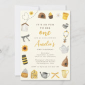 Die Moderne Niedlich es so lustig, ein 1. Geburtst Einladung (Vorderseite)