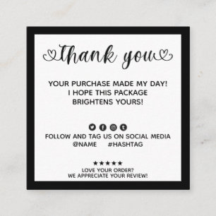 Die moderne Ordnung hat mich zu einem Dankeschön g Quadratische Visitenkarte