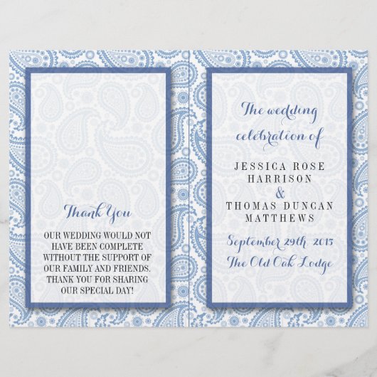 Die moderne Paisley Wedding Collection - Blue (Vorderseite)