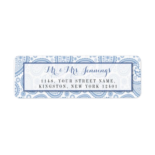 Die moderne Paisley Wedding Collection - Blue (Vorne)