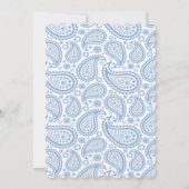 Die moderne Paisley Wedding Collection - Blue Einladung (Rückseite)