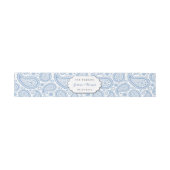 Die moderne Paisley Wedding Collection - Blue Einladungsbanderole (Flach)