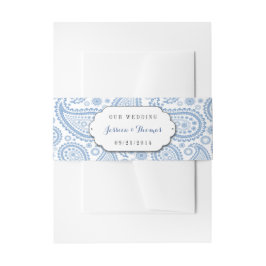 Die moderne Paisley Wedding Collection - Blue Einladungsbanderole