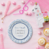 Die moderne Paisley Wedding Collection - Blue Pappteller (Party)