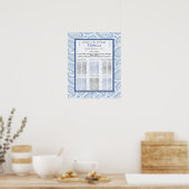 Die moderne Paisley Wedding Collection - Blue Poster (Küche)