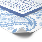 Die moderne Paisley Wedding Collection - Blue Poster (Ecke)