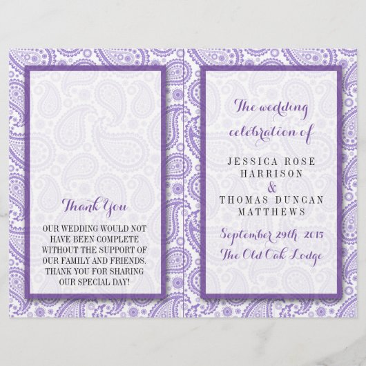 Die moderne Paisley Wedding Collection - Lila (Vorderseite)