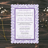 Die moderne Paisley Wedding Collection - Lila Einladung