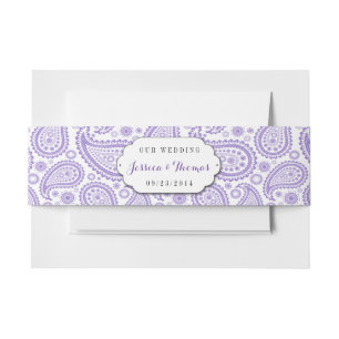 Die moderne Paisley Wedding Collection - Lila Einladungsbanderole