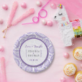 Die moderne Paisley Wedding Collection - Lila Pappteller (Party)