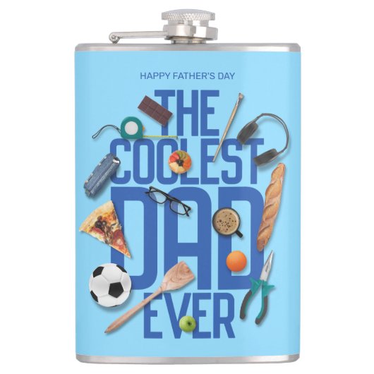Die Moderne personalisieren Der Coolstste Vater al Flachmann (Vorderseite)