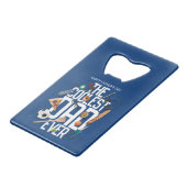 Die Moderne personalisieren Der Coolstste Vater al Geldbeutel Flaschenöffner (Vorderseite Schrägansicht)