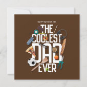 Die Moderne personalisieren Der Coolstste Vater al Karte (Vorderseite)