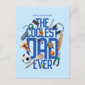 Die Moderne personalisieren Der Coolstste Vater al Postkarte (Vorderseite)