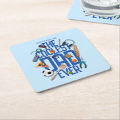 Die Moderne personalisieren Der Coolstste Vater al Rechteckiger Pappuntersetzer (angewinkelt)