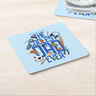 Die Moderne personalisieren Der Coolstste Vater al Rechteckiger Pappuntersetzer