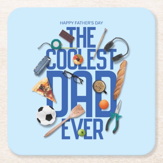 Die Moderne personalisieren Der Coolstste Vater al Rechteckiger Pappuntersetzer (Vorderseite)