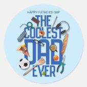 Die Moderne personalisieren Der Coolstste Vater al Runder Aufkleber (Vorderseite)