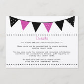 Die moderne rosa Hochzeitskollektion Begleitkarte (Vorderseite)