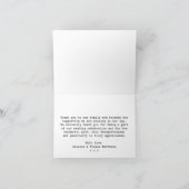 Die moderne rosa Hochzeitskollektion Dankeskarte (Innenseite)