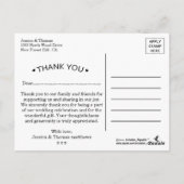 Die moderne rosa Hochzeitskollektion Postkarte (Rückseite)